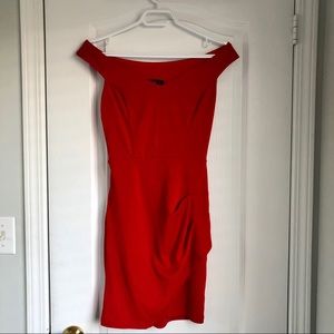 Dynamite off-shoulder red dress